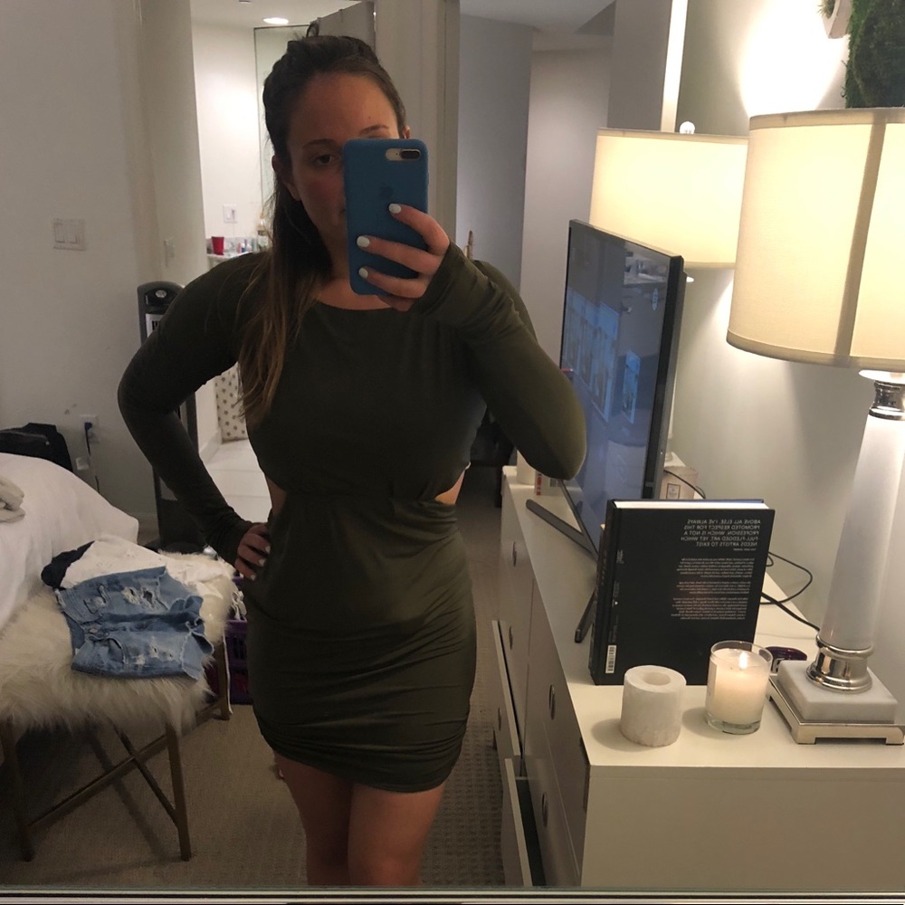 PENCEY OLIVE GREEN DRESS